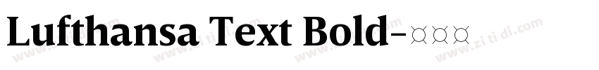 Lufthansa Text Bold字体转换